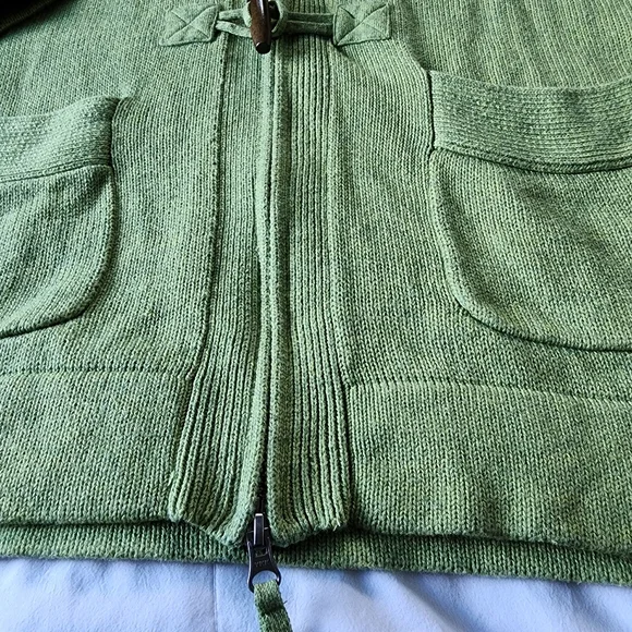 Tyler Boe Cotton Wool Blend Long Line Zipper Front Cardigan Sweater - Picture 12 of 16